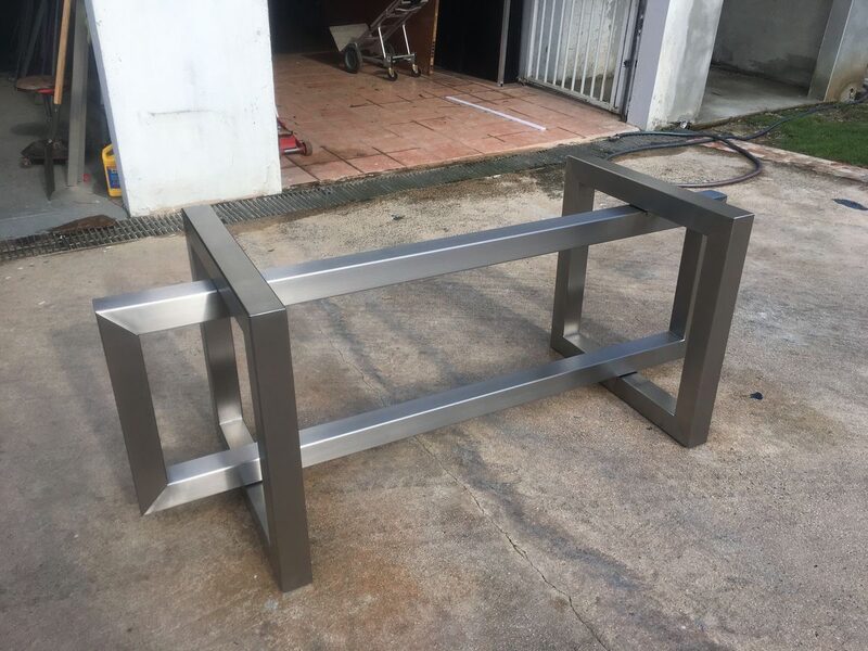 Chân bàn ăn inox xước - ảnh 2